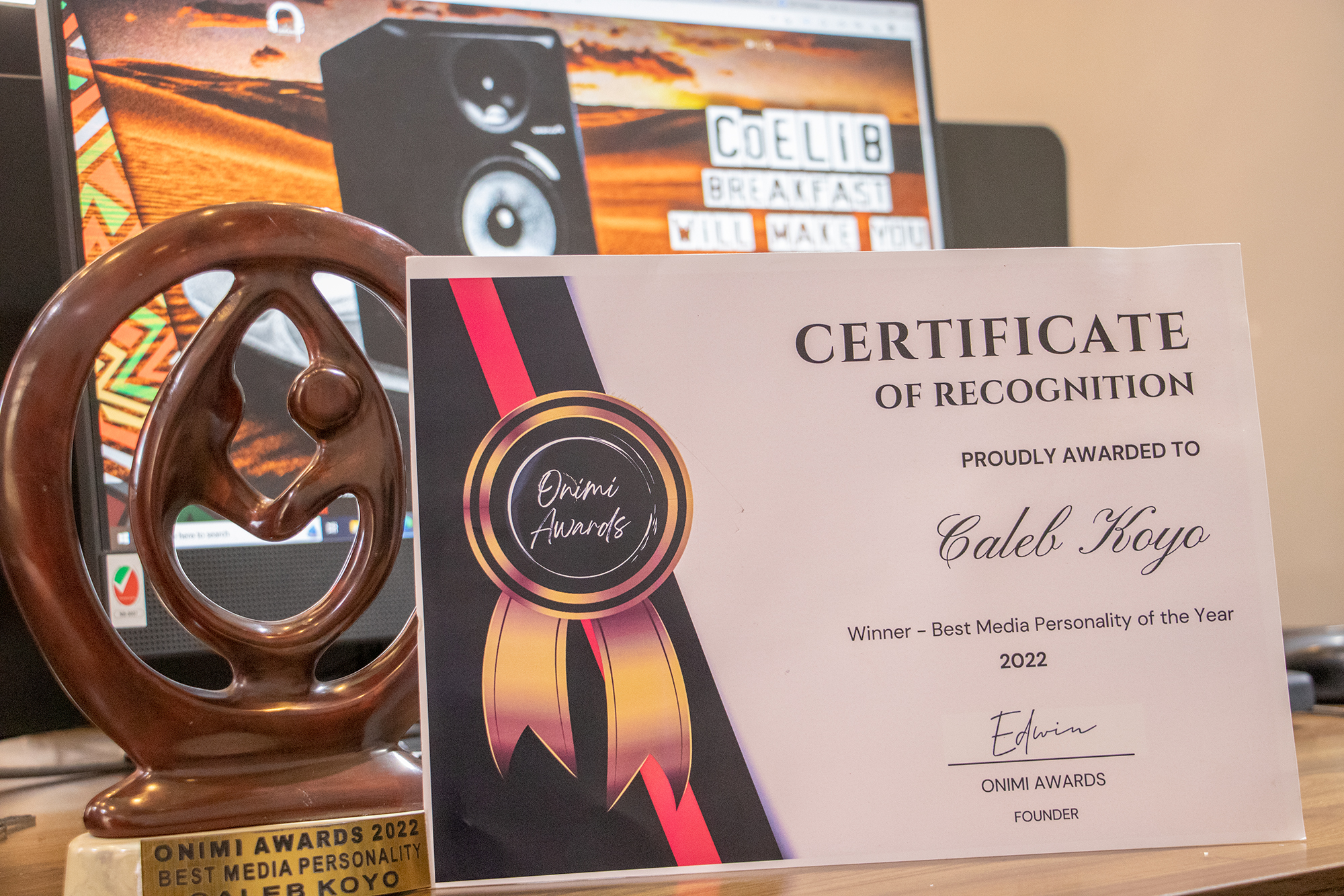 CoELIB Radio Presenter wins big at ONIMI Awards